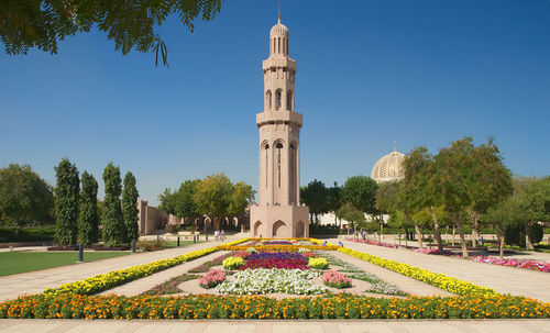 Monument against clear blue sky