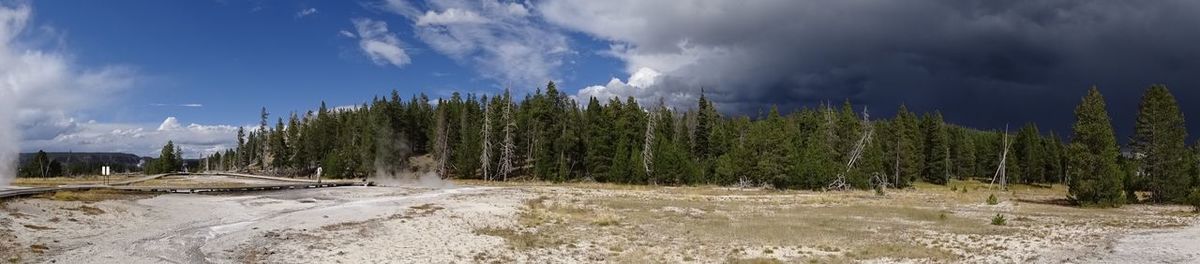 Panoramic view of landscape against sky