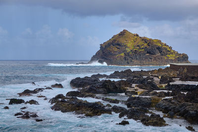 Natural pools in the village of garachico on the canary island, tenerife