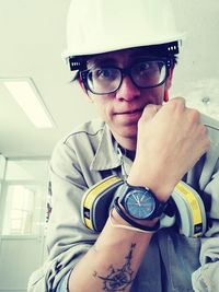 Portrait of smiling mid adult man