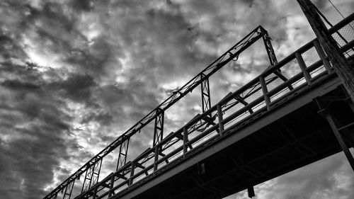 Low angle view of bridge against sky