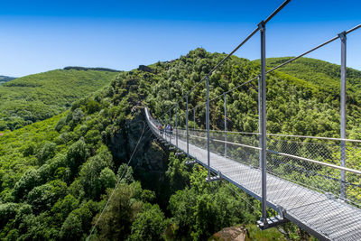 Hautpoul footbridge over the arnette valley close to mazamet city in france