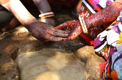 Close-up of hands
