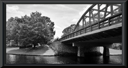 Bridge over river against sky