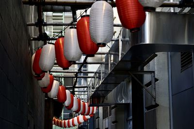 Close-up of hanging lanterns