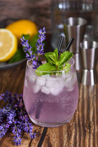 Close-up of drink on table