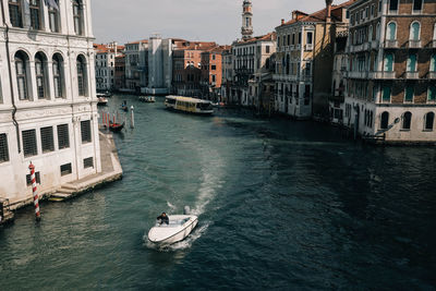 Boats in river