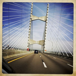 View of suspension bridge