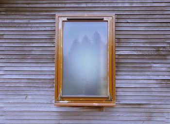 Closed window of house