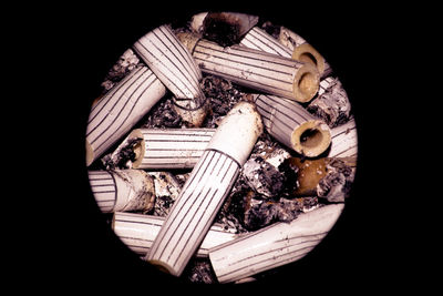 High angle view of cigarette