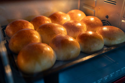 Close-up of eggs in store