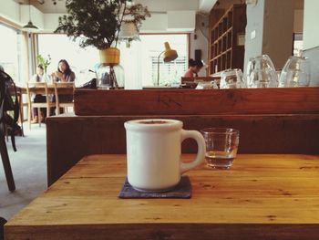 Close-up of coffee on table