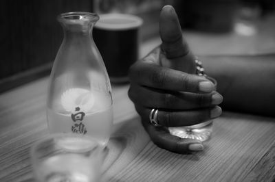 Close-up of food on table