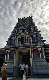 Low angle view of temple against sky