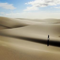 Scenic view of desert against sky