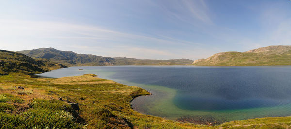 Scenic view of river against sky