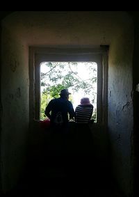 People sitting in the dark