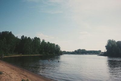 Scenic view of river against sky