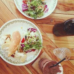 Close-up of food served in plate