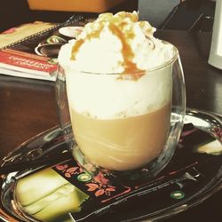 Close-up of coffee on table