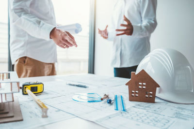 People working on table