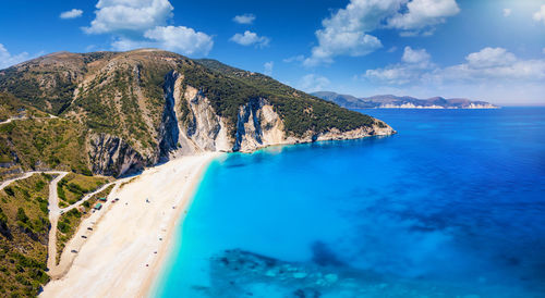 Panoramic view of sea against sky