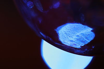 Close-up of blue drink