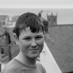 Close-up portrait of boy