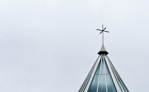 Holy cross for worship in a religious christian or catholic chapel 
