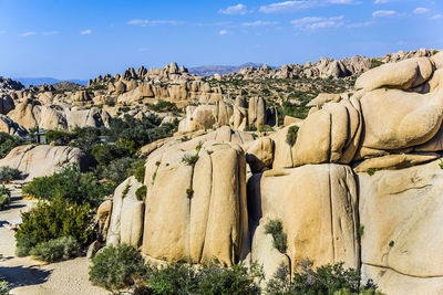 Panoramic view of rock formations