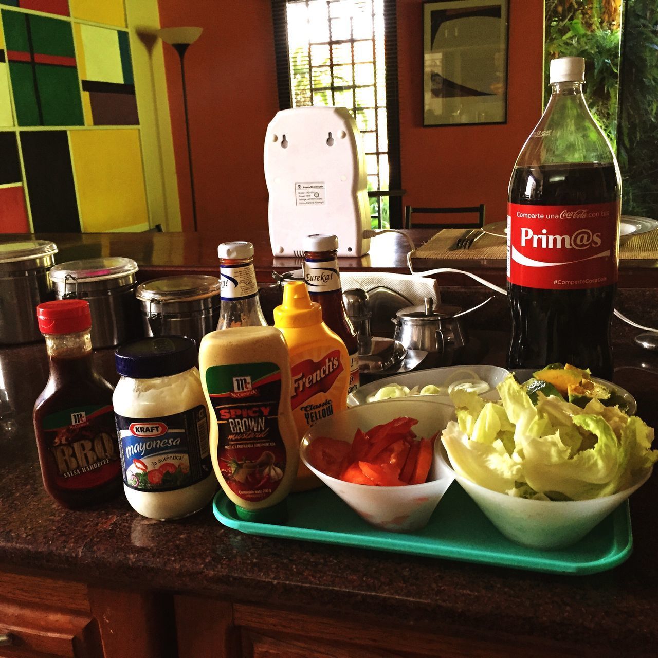 CLOSE-UP OF FOOD SERVED ON TABLE AT HOME