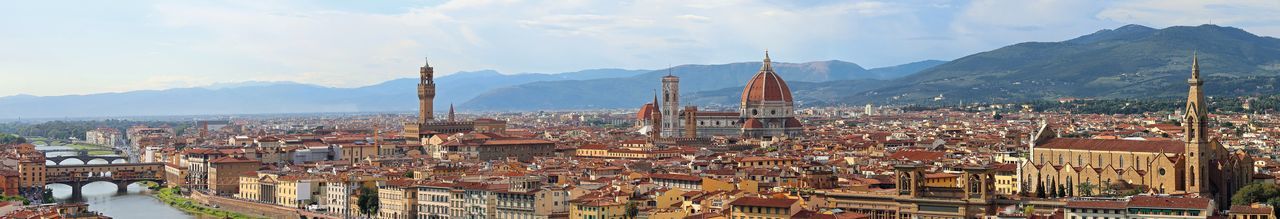 Panoramic view of buildings in city