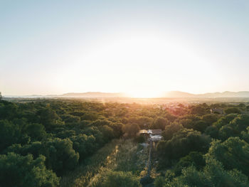 Scenic view of landscape against clear sky