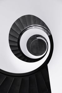 Low angle view of spiral staircase