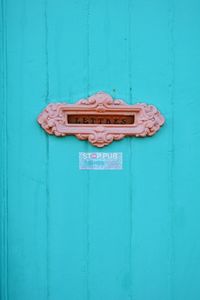 Close-up of closed wooden door