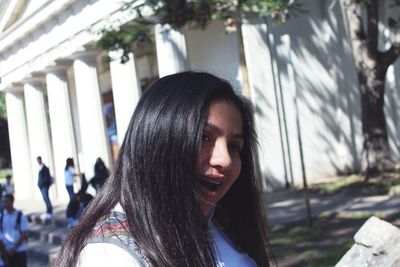 Close-up of young woman