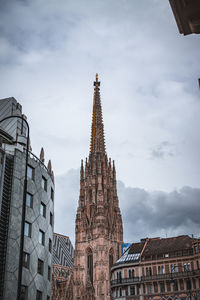 Low angle view of temple against sky