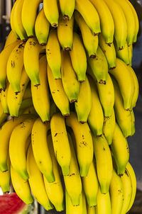 Full frame shot of yellow fruits for sale at market stall