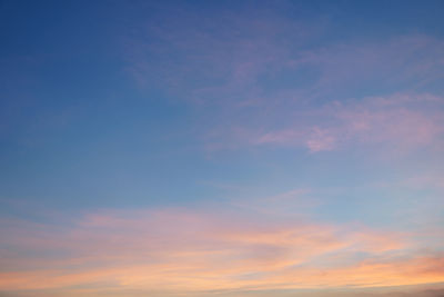 Low angle view of sky during sunset