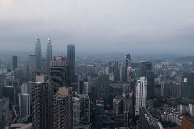 Aerial view of buildings in city