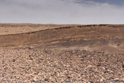 Scenic view of desert against sky