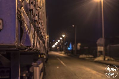 Close-up of illuminated city at night