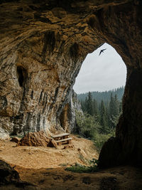 Rock formations in cave