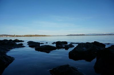 Rock formations in sea