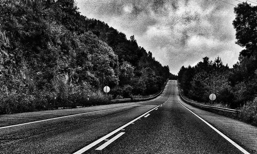 Road passing through landscape