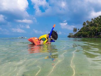 Boy in sea 