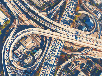 High angle view of modern cityscape