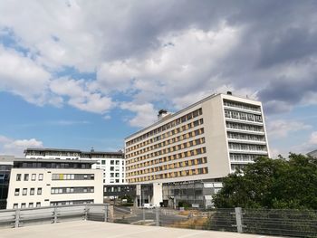 Low angle view of buildings against sky