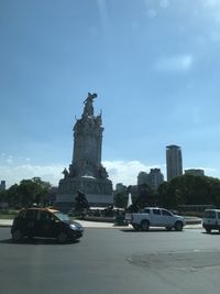 Statue in city