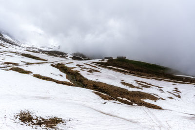 Grindelwald first snow covered summit top. mountain and hill tops covered in snow.